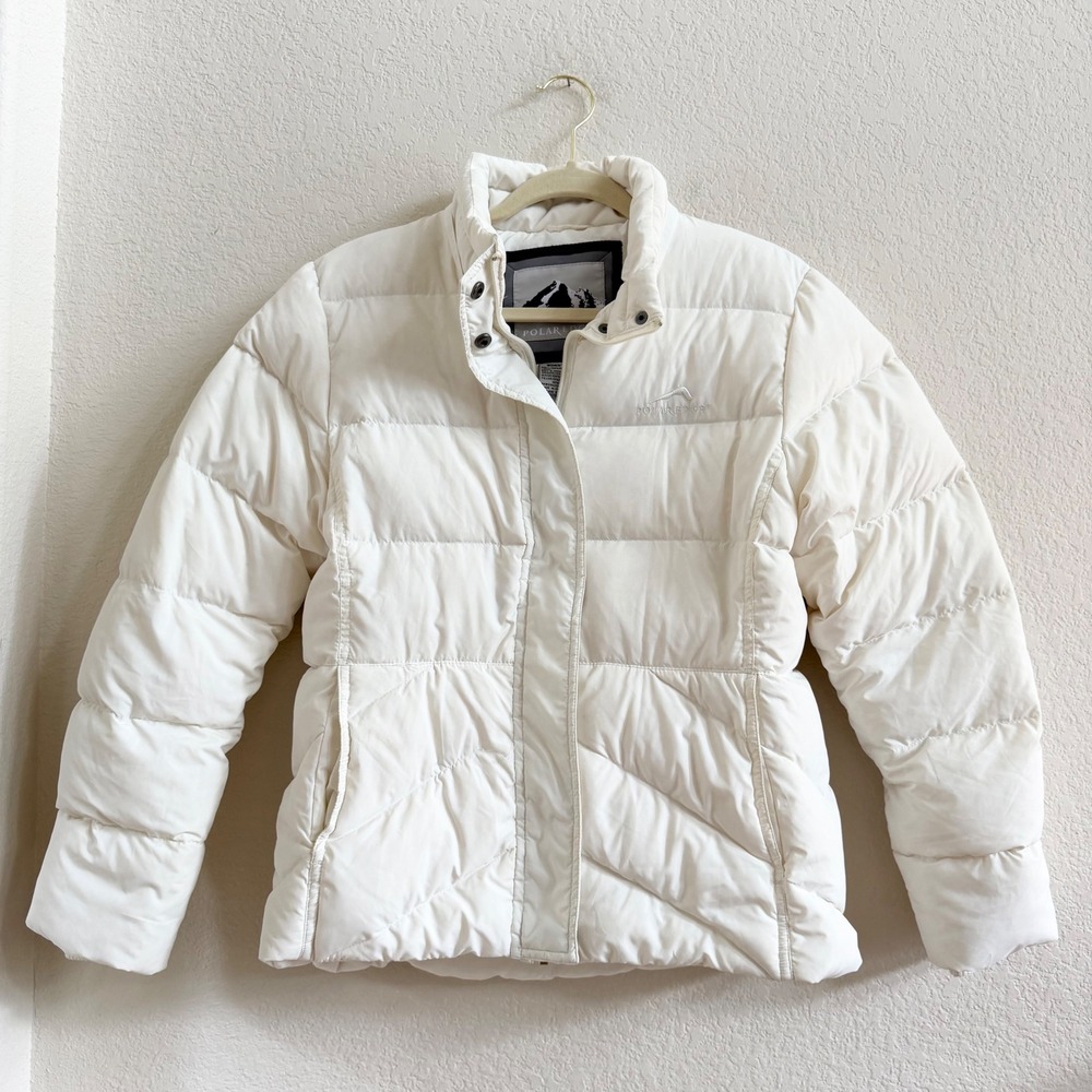 Polar Edge Women's Down Feather Puffer Jacket Coat Sz M Apres Ski Snow Sporty